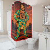 Hippie Michigan Man Douchegordijn (In situ)