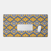 Hippie motif oeil quirky bleu jaune psychédélique (Clavier et souris)