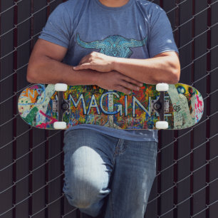 Hippie Muurkunst Skateboard