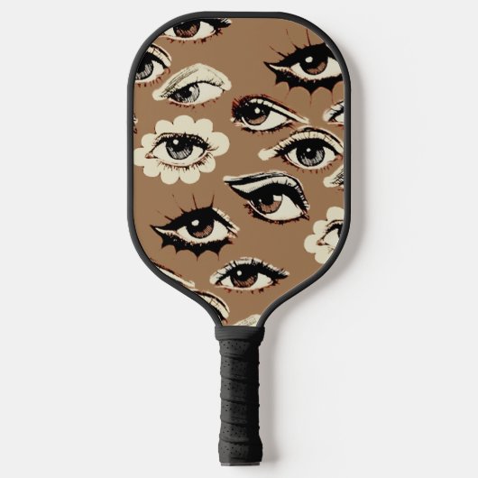 Hippie ogen, Retro esthetisch Pickleball Paddle (Voorkant)