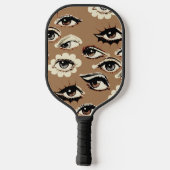 Hippie ogen, Retro esthetisch Pickleball Paddle (Achterkant)