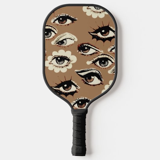 Hippie ogen, Retro esthetisch Pickleball Paddle (Achterkant)