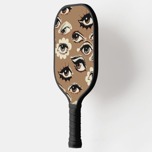 Hippie ogen, Retro esthetisch Pickleball Paddle (Links)