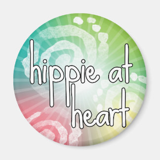 Hippie op het hart magneet