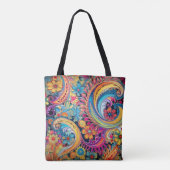 Hippie Paisley Neon Draagtas (Achterkant)