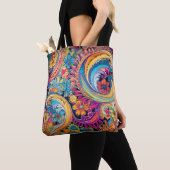 Hippie Paisley Neon Draagtas (Dichtbij)