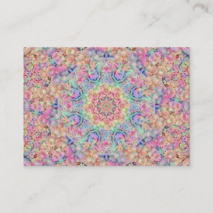 Hippie Pastel Colors Fractal Kaleidoscope Visitekaartje