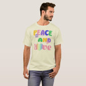 Hippie Peace and Love T-Shirt (Voorkant volledig)