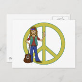 Hippie Peace Briefkaart (Voorkant / Achterkant)