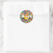 Hippie Peace emjoi Ronde Sticker (Tas)