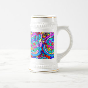 hippie peace en love beer stein bierpul