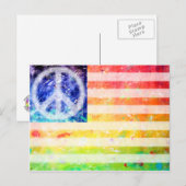 Hippie Peace Freak-vlag Briefkaart (Voorkant / Achterkant)