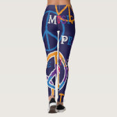 Hippie Peace: Levendig symboolontwerp. Leggings (Achterkant)