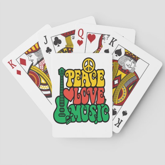 Hippie Peace Love Pokerkaarten (Achterkant)
