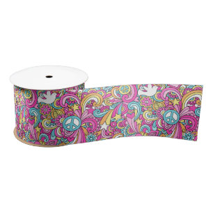 Hippie, Peace & Love Ribbon Lint
