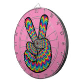 HIPPIE PEACE SIGN DART BOARD DARTBORD (Voorkant Rechts)