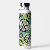 Hippie Peace Tie Dye Flowers Tumbler Bottle Waterfles (Rechts)