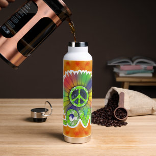 Hippie Peace Tie Dye Love Tumbler Bottle Waterfles
