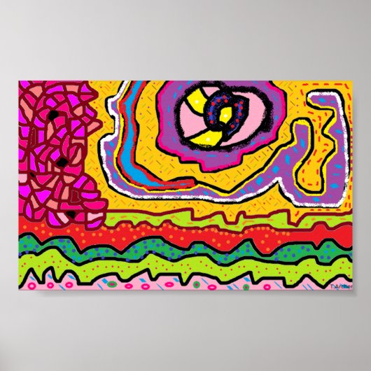 Hippie Poster Print Afbeelding (Voorkant)