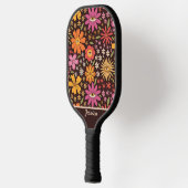 Hippie Psychedelic 70s Groovy Bloemen Oog Aangepas Pickleball Paddle (Links)