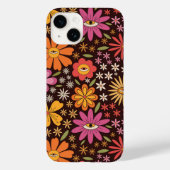 Hippie Psychedelic 70s Groovy Bloemen Oogpatroon Case-Mate iPhone Case (Achterkant)