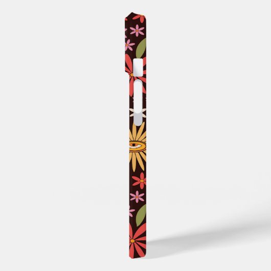 Hippie Psychedelic 70s Groovy Bloemen Oogpatroon Case-Mate iPhone Case (Achterkant / Links)