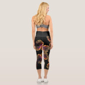 Hippie psychédélique Gold noir et Leggings pourpre (Verso)