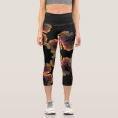 Hippie psychédélique Gold noir et Leggings pourpre (Recto)