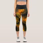 Hippie psychédélique Leggings jaunes et noirs (Recto)