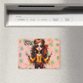 Hippie Quirky Rester Étrange Magnet (In Situ (Lave-vaisselle))