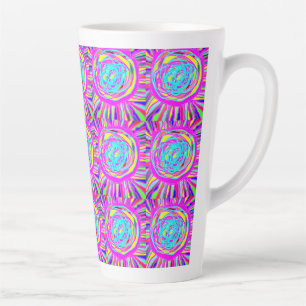 Hippie Retro chill out abstracte kunst Latte Mok