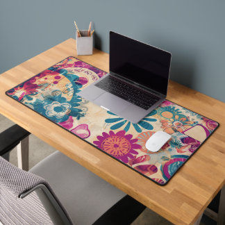 Hippie rétro : Fleurs sauvages Mat de bureau