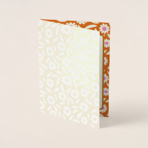 Hippie retro madeliefjes bloemige baby shower uitn folie kaarten