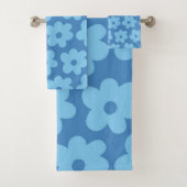 Hippie rétro Preppie Blue Flower Y2K Motif (En situation)
