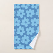 Hippie rétro Preppie Blue Flower Y2K Motif (Serviette à main)