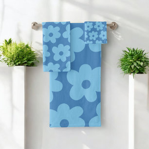 Hippie rétro Preppie Blue Flower Y2K Motif