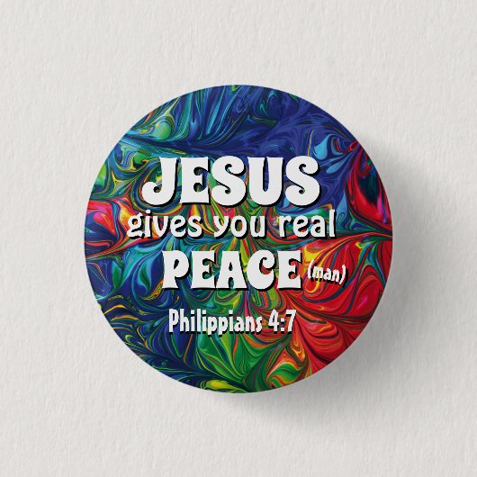 HIPPIE RETRO PSYCHEDELIC-scripts op maat gemaakt Ronde Button 3,2 Cm (Voorkant)