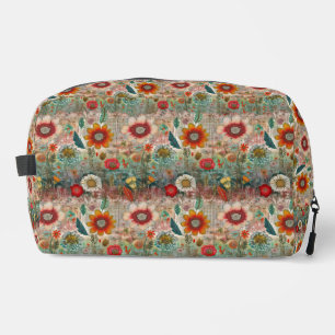 Hippie rétro : Sac de toilette de jardin à fleurs 