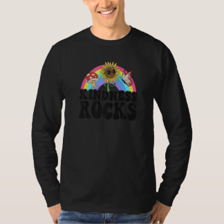 Hippie Retro Teacher Anti Bullying Rainbow Kindnes T-shirt