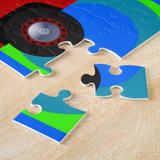 HIPPIE RETRO VAN JIGSAW PUZZLE EASY LEGPUZZEL (Zijkant)