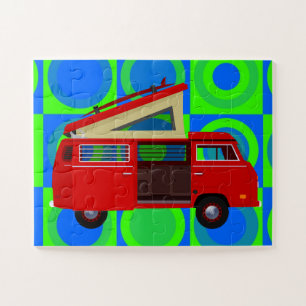 HIPPIE RETRO VAN JIGSAW PUZZLE EASY LEGPUZZEL