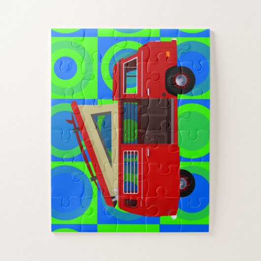 HIPPIE RETRO VAN JIGSAW PUZZLE EASY LEGPUZZEL (Verticaal)
