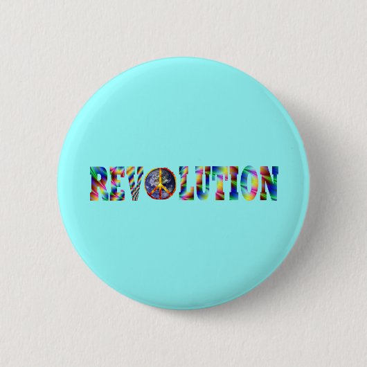 Hippie Revolutie Ronde Button 5,7 Cm (Voorkant)