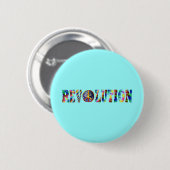 Hippie Revolutie Ronde Button 5,7 Cm (Voorkant /achterkant)