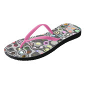 Hippie roze band teenslippers (Schuin)