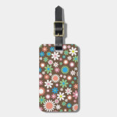 , hippie roze, groene, zalm rode maissoorten bagagelabel (Voorkant verticaal)