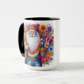 Hippie Santa Christmas Coffee Mok Cup (Voorkant links)