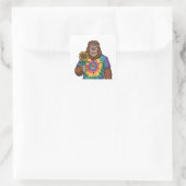 Hippie Sasquatch Vierkante Sticker (Tas)