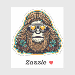 Hippie Sasquatch Vinyl Sticker