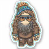 Hippie Sasquatch Vinyl Sticker (Voorkant)